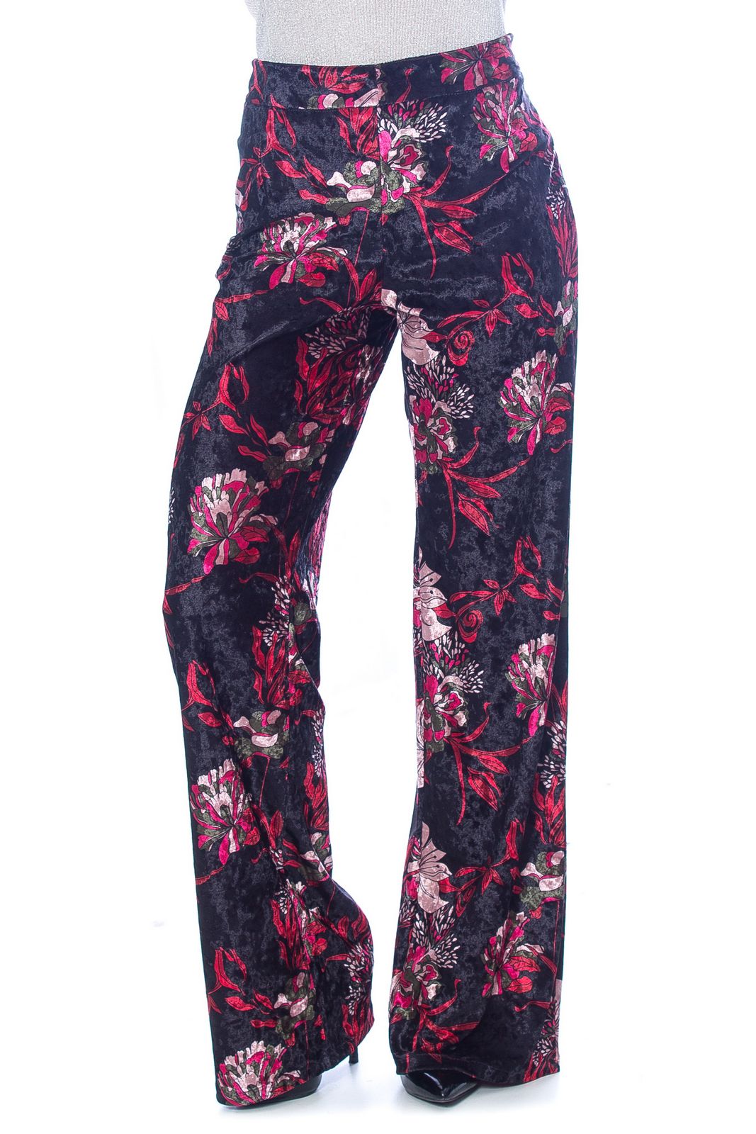 Pantalone velluto - NERO/ROSSO